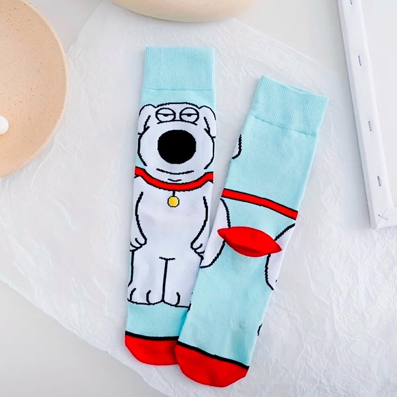 New - Fun - Family Guy Brian & Stewie Socks - 2 Pair (Men's Size 7-11) - Picture 2 of 4